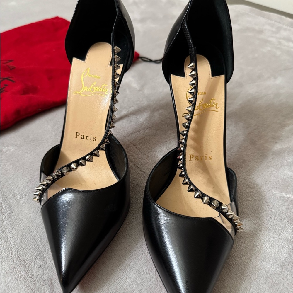 Christian Louboutin Black Studded Heels - Picture 5 of 5